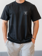 „Zdr kp“ – черна oversize тениска, лице